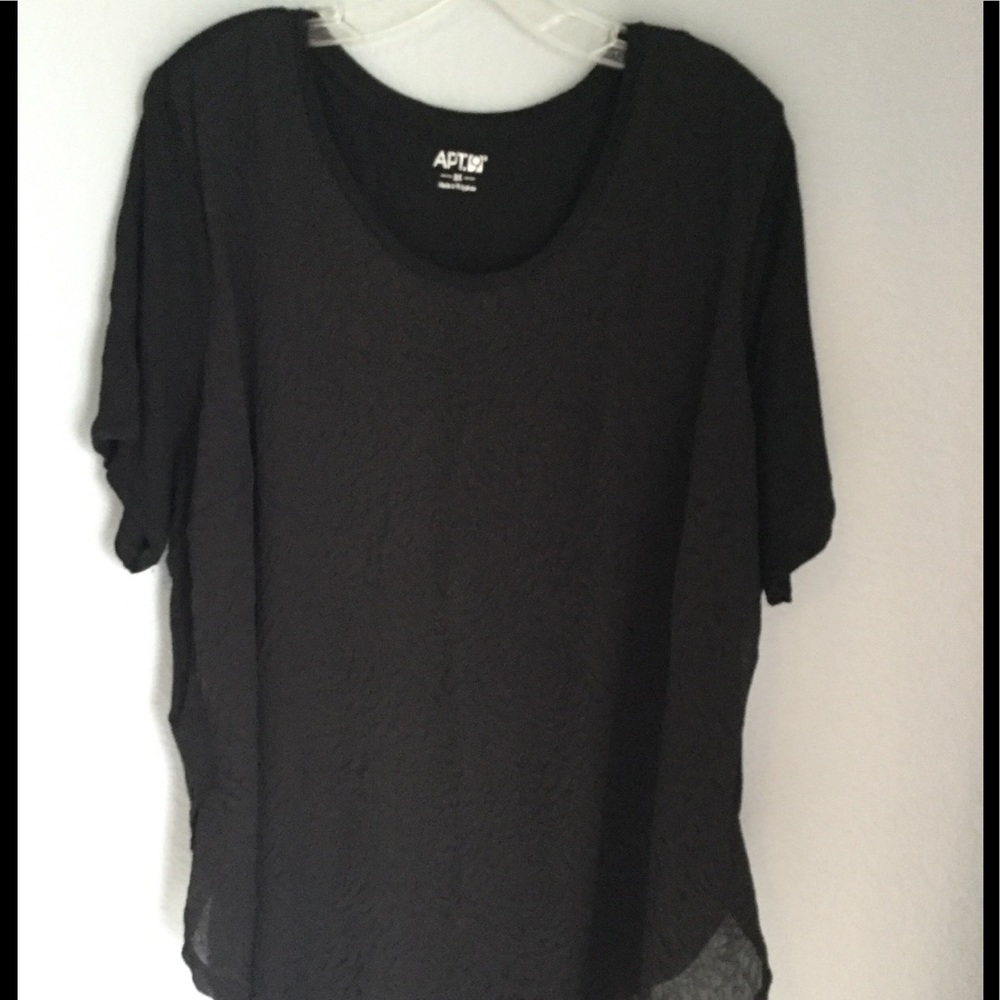 Black Short Sleeve Top by Apt 9